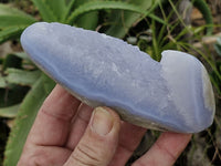 Polished Blue Lace Agate Geode Specimens  x 2 From Nsanje, Malawi - Toprock Gemstones and Minerals 