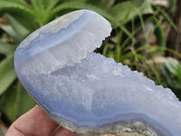 Polished Blue Lace Agate Geode Specimens  x 2 From Nsanje, Malawi - Toprock Gemstones and Minerals 