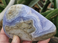 Polished Blue Lace Agate Geode Specimens  x 2 From Nsanje, Malawi - Toprock Gemstones and Minerals 