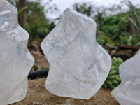 Polished Stunning Girasol Pearl Quartz Flames  x 3 From Madagascar - Toprock Gemstones and Minerals 