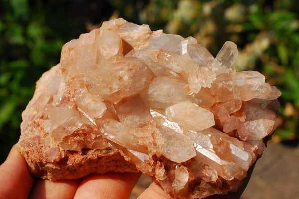 Natural Optic Tangerine Hue Quartz Crystal Clusters x 6 From Zambia - TopRock