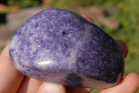 Polished Intense Rich Purple Lepidolite Gallets x 6 From Zimbabwe - TopRock