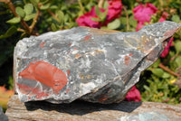 Natural Cobbed Bloodstone Pieces With Pyrite x 4 From Swaziland - TopRock