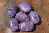 Polished Rich Purple Lepidolite Soap Bar Shaped Gallets x 6 From Zimbabwe - TopRock