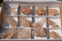 Natural Quartz Crystal Cluster Specimens x 12 From Zambia - TopRock