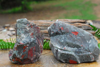 Natural Cobbed Bloodstone Specimens x 3 From Swaziland - TopRock