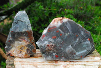 Natural Cobbed Bloodstone Specimens x 3 From Swaziland - TopRock