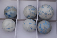 Polished Blue Spotted Spinel Spheres x 6 From Madagascar - TopRock