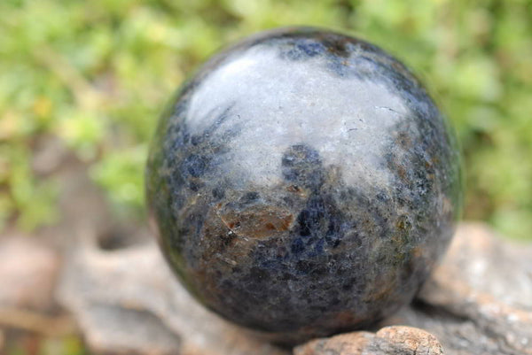 Polished Blue Water Sapphire Spheres x 2 From Madagascar - TopRock