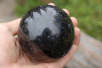 Polished Blue Water Sapphire Spheres x 2 From Madagascar - TopRock