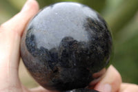 Polished Blue Water Sapphire Spheres x 2 From Madagascar - TopRock