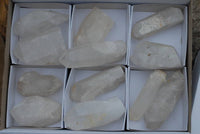 Natural Semi Polished & Unpolished Quartz Crystals  x 12 From Madagascar - TopRock