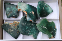 Polished Mtorolite Emerald Chrome Chrysoprase Plates x 6 From Mutorashanga, Zimbabwe - TopRock