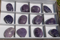 Polished Lepidolite Gallets & Free Forms x 12 From Zimbabwe - TopRock