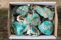 Natural Rough Blue Shattuckite Specimens  x 5 From Kaokoveld, Namibia - TopRock