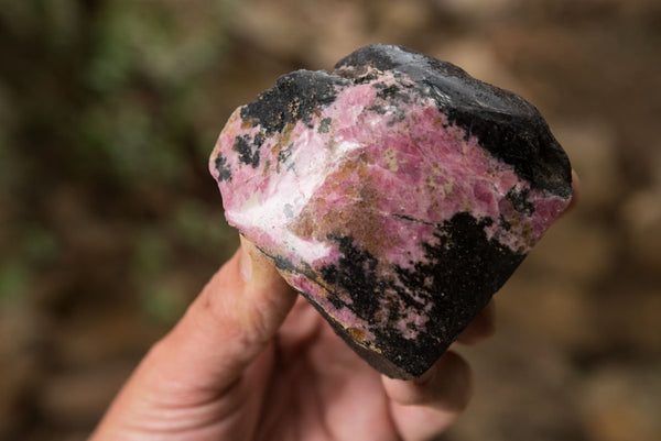 Polished One Side Polished Rhodonite Free Forms  x 4 From Ambindavato, Madagascar - TopRock