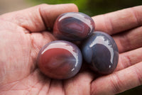 Polished Mini Sashe River Agate Palm Stones / Gallets - sold per 1 Kg - from Sashe River, Zimbabwe - TopRock