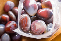 Polished Mini Sashe River Agate Palm Stones / Gallets - sold per 1 Kg - from Sashe River, Zimbabwe - TopRock