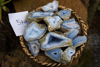 Natural Crystalline Blue Lace Agate Specimens - sold per 5 Kg - from Nsanje, Malawi - TopRock