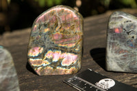 Polished Labradorite Standing Free Forms With Intense Blue & Gold Flash x 4 From Sakoany, Madagascar - TopRock