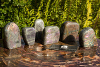 Polished Rare Purple Sunset Labradorite Standing Free Forms  x 6 From Sakoany, Madagascar - TopRock