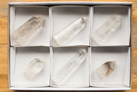 Polished Clear Quartz Crystal Points x 6 From Madagascar - TopRock