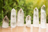 Polished Clear Quartz Crystal Points x 6 From Madagascar - TopRock