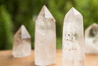 Polished Clear Quartz Crystal Points x 6 From Madagascar - TopRock