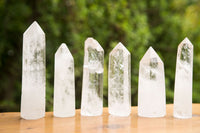 Polished Clear Quartz Crystal Points x 6 From Madagascar - TopRock