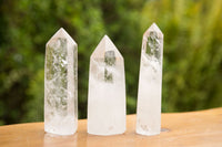 Polished Clear Quartz Crystal Points x 6 From Madagascar - TopRock