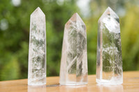 Polished Clear Quartz Crystal Points x 12 From Madagascar - TopRock