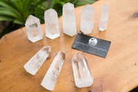 Polished Clear Quartz Crystal Points x 12 From Madagascar - TopRock