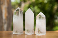 Polished Clear Quartz Crystal Points x 12 From Madagascar - TopRock