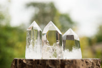 Polished Clear Quartz Crystal Points x 12 From Madagascar - TopRock