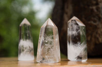 Polished Clear Quartz Crystal Points x 12 From Madagascar - TopRock