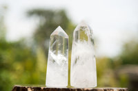 Polished Clear Quartz Crystal Points x 12 From Madagascar - TopRock