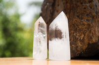 Polished Clear Quartz Crystal Points x 12 From Madagascar - TopRock