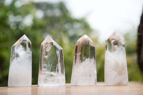 Polished Clear Quartz Crystal Points x 12 From Madagascar - TopRock