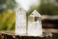 Polished Clear Quartz Crystal Points x 12 From Madagascar - TopRock