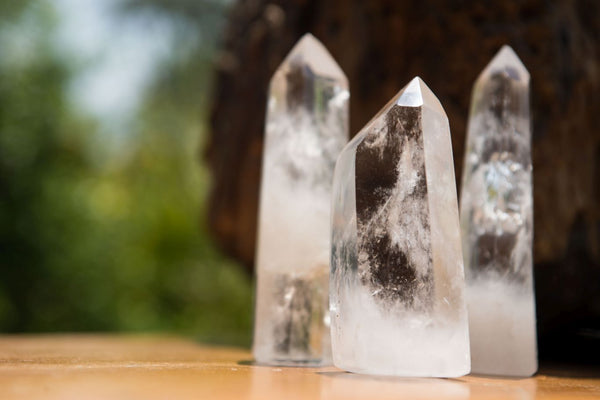 Polished Clear Quartz Crystal Points x 12 From Madagascar - TopRock