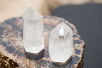 Polished Clear Quartz Crystal Points x 12 From Madagascar - TopRock