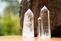 Polished Clear Quartz Crystal Points x 12 From Madagascar - TopRock