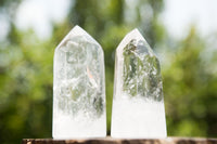 Polished Clear Quartz Crystal Points x 12 From Madagascar - TopRock