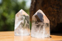 Polished Clear Quartz Crystal Points x 12 From Madagascar - TopRock