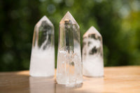 Polished Clear Quartz Crystal Points x 12 From Madagascar - TopRock