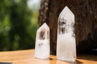 Polished Clear Quartz Crystal Points x 12 From Madagascar - TopRock