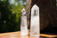 Polished Clear Quartz Crystal Points x 12 From Madagascar - TopRock