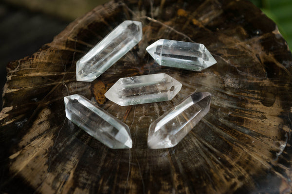 Polished Mini Double Terminated Clear Quartz Crystals x 35 From Madagascar - TopRock