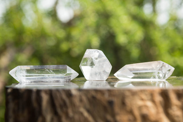 Polished Mini Double Terminated Clear Quartz Crystals x 35 From Madagascar - TopRock