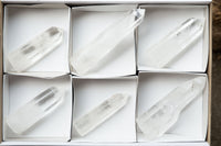 Polished Clear Quartz Crystal Points x 6 From Madagascar - TopRock